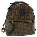 FENDI Zucca Canvas Sac à Dos Toile Enduite Marron Noir 8BZ038 auth 32630A - Fendi