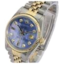 Rolex Blue Mop Mens Datejust 2tone Diamond/sapphire Dial Fluted Bezel Watch 