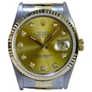 Rolex Datejust 16013 Factory Diamond Dial 36mm Watch . W/certificate 