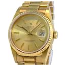Rolex Champagne Mens Day-date 18k Yellow Tapestry Dial 36mm watch