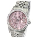 Rolex Pink Datejust Flower Diamond Dial Diamond Bezel 36mm Watch 