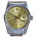 Rolex Mens Datejust Ss 36mm Champagne Dial Engine Turned Bezel 36mm Watch-all Factory