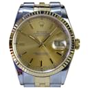 Rolex Datejust 16233 Champagne Dial 18k Fluted Bezel 36mm Watch -all Factory 