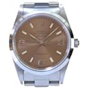 Rolex Airking Ss Pink Salmon Dial 34mm Watch 