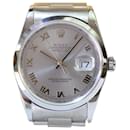 Rolex Datejust Silver Roman Dial 36mm Watch 