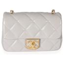 Chanel Grey Quilted Lambskin Mini Flap Bag 