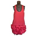 BCBGMaxazria Rosette Cocktail Coral Sleeveless Mini Dress - Bcbg Max Azria