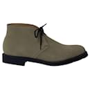 Church's Ankle Boots in Light Green Suede 