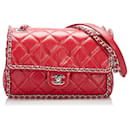 Chanel Red Crumpled Chain All Over Flap 