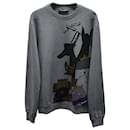 Dolce & Gabbana Cartoon Dog Print Sweatshirt in Grey Cotton