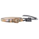 Burberry Hand Painted Wallace Grainy Belt in Brown Leather