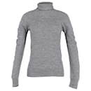 Celine Turtleneck Sweater in Grey Wool - Céline