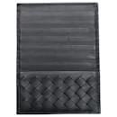 Bottega Veneta Intrecciato Cardholder Long Wallet in Black Leather