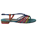 Sandália de tiras arco-íris Sophia Webster em couro multicolorido - Sophia webster