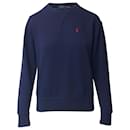 Polo Ralph Lauren Embroidered Logo Sweatshirt in Navy Blue Cotton
