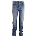 Jeans Saint Laurent Slim Fit em algodão azul claro