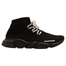 Balenciaga Speed Lace Up Sneakers in Black Nylon