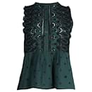 Sea New York Embroidered Sleeveless Top in Green Cotton - Roseanna