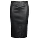 Joseph Claire Pencil Skirt in Black Leather
