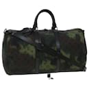 LOUIS VUITTON Camouflage Keepall Bandouliere 50 Boston Bag M56416 auth 32799a - Louis Vuitton