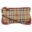 BURBERRY Nova Check Shoulder Bag PVC Leather bright rose 3910756 auth 32762a - Burberry