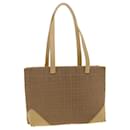 CHANEL Choco Bar Tote Bag Canvas Leather Brown CC Auth bs2814 - Chanel