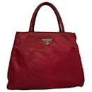 PRADA Hand Bag Nylon Red Auth ac1160 - Prada