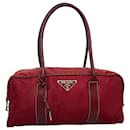 PRADA Tote Bag Nylon Red Auth yk5375 - Prada