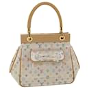 Bolsa de mão LOUIS VUITTON monograma multicolorida Abelia cetim branco M92936 LV 32798NO - Louis Vuitton