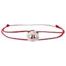 le 3g Cord Bracelet in Polished Silver/Red - Autre Marque