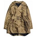 *Dior HOMME wide silhouette light trench coat jacket blouson belt Christian Dior 38 bronze brown gold men's