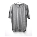 Louis Vuitton Fine Grey Cashmere Short Sleeve Sweater