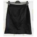 Dolce & Gabbana black satin skirt with exposed zip