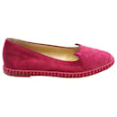 Espadrillas Charlotte Olympia Kitty in velluto rosso lampone