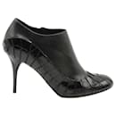 Dior Serpent Ankle High Heel Boots in Black Leather