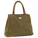 PRADA Hand Bag Nylon Khaki Auth cr603 - Prada