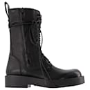 Maxim Ankle Boots in Black Leather - Ann Demeulemeester