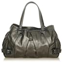 burberry Metallic Leather Tote Bag silver - Burberry