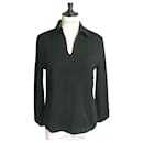 CHANEL UNIFORM Wool sweater with black polo neck NEW TS - Chanel