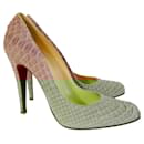 Christian Louboutin Fifi Pink Python Pumps