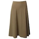 Max Mara Midi Skirt in Camel Lana Vergine