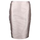 Light Metallic Grey/ Silver Classic Pencil Skirt - Armani