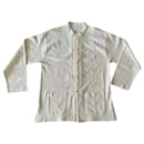 Jacket with ecru mao collar, herringbone fabric T. L - Unisex - Autre Marque