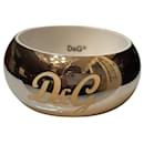 D&G pulseira rígida de prata em cerâmica - Dolce & Gabbana