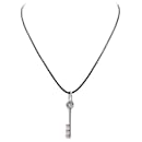 NEUF PENDENTIF HERMES CLE COLLIER BRACELET DOUBLE TRIPLE TOUR EN ACIER PALLADIE - Hermès