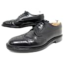 CHURCH'S GRAFTON SHOES 9.5F 43.5 FLORAL TOE DERBY IN BLACK LEATHER SHOES - Church's