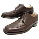 Hermes shoes 41 DERBY STRAIGHT TOE IN BROWN LEATHER SHOES - Hermès