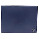 NEW CHOPARD ENVELOPE POUCH 22.5CM BLUE LEATHER LEATHER POUCH CLUTCH - Chopard
