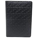 NEW JACOB AND CO PASSPORT CARD HOLDER IN BLACK MONOGRAM LEATHER HOLDER COVER - Autre Marque