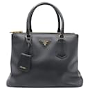 Black Galleria Saffiano Leather Large Bag - Prada